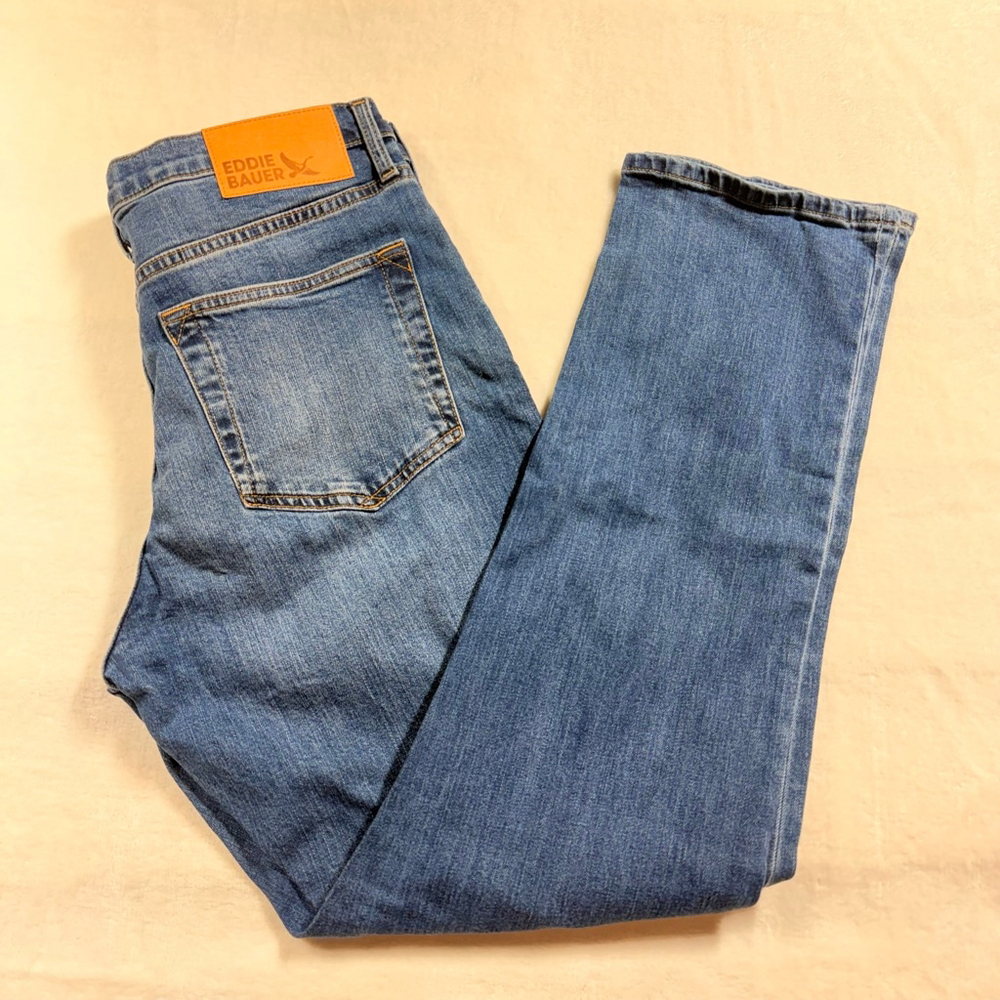 Men's Eddie Bauer Blue Straight Fit Jeans 34x32‎
